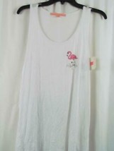 NWT Rebellious One White Flamingo Sleeveless Shirt &quot;I&#39;m Busy&quot; Jr Med Org $24.00 - £6.08 GBP