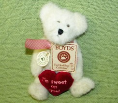 2003 Boyds Bears Emma M Sweetstuf Jointed Plush Bear 8" Hallmark Exclusive Vtg - $10.80