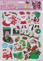 3D Xmas Santa Clause Christmas Craft Kindergarten Sticker 25x20 cm/10x8 inch - £3.55 GBP