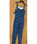 New Project Runway Womens Sz XS 1 Pc Jumpsuit Blue Purple White  - £17.99 GBP