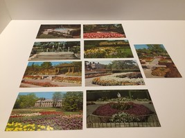 9 Vintage Postcards Kingwood Center Mansfield Ohio Flowers Gardens Un-Posted - £7.70 GBP