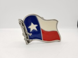 Vtg Texas Flag Belt Buckle By Great American Buckle Co. 1981 Enamel Pewter - £10.70 GBP
