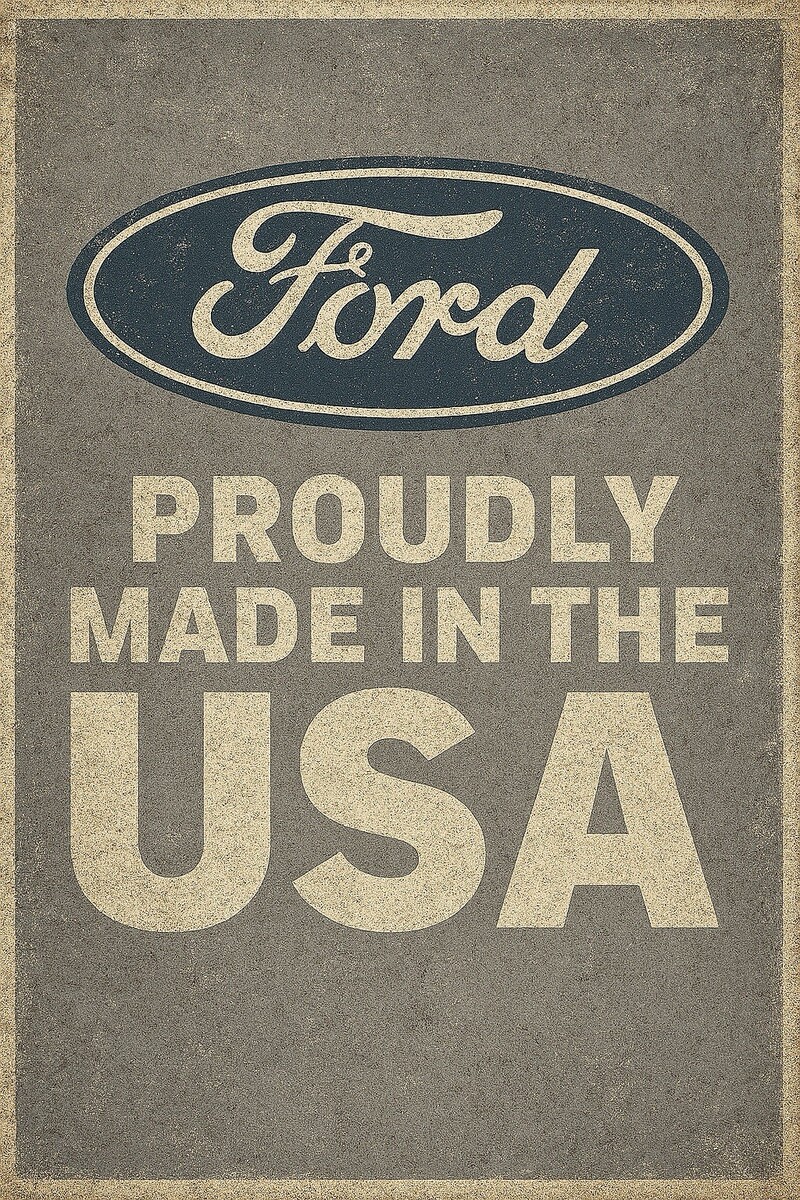 Ford USA Service  Genuine Parts Metal Sign 8x12in  Garage Car Mustang Z - $24.74