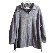 Blue Pullover 26/28 v neck collared ribbed knit Sweater cotton blend Avenue - $371.81 MXN