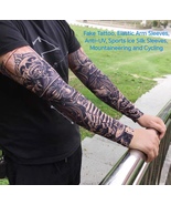 Fake Tattoo, Elastic Arm Sleeves, Anti-UV, Sports Ice Silk Sleeves - £68.20 GBP