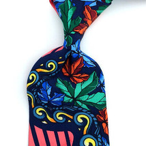 Rush Limbaugh Tie Floral Brocade Stripes Leave Necktie VibrantMulticolor... - £55.18 GBP
