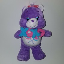 XOXO Purple Share Bear Care Bear Plush Small 8&quot; Stuffed Toy Lollipops Pi... - £12.20 GBP