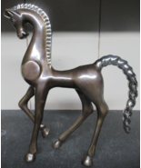 Estate Large Art Deco Bronze and Silver-Overlay Horse Figurine - £266.37 GBP