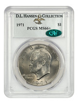 1971 $1 PCGS/CAC MS66+ ex: D.L. Hansen - $8,535.03