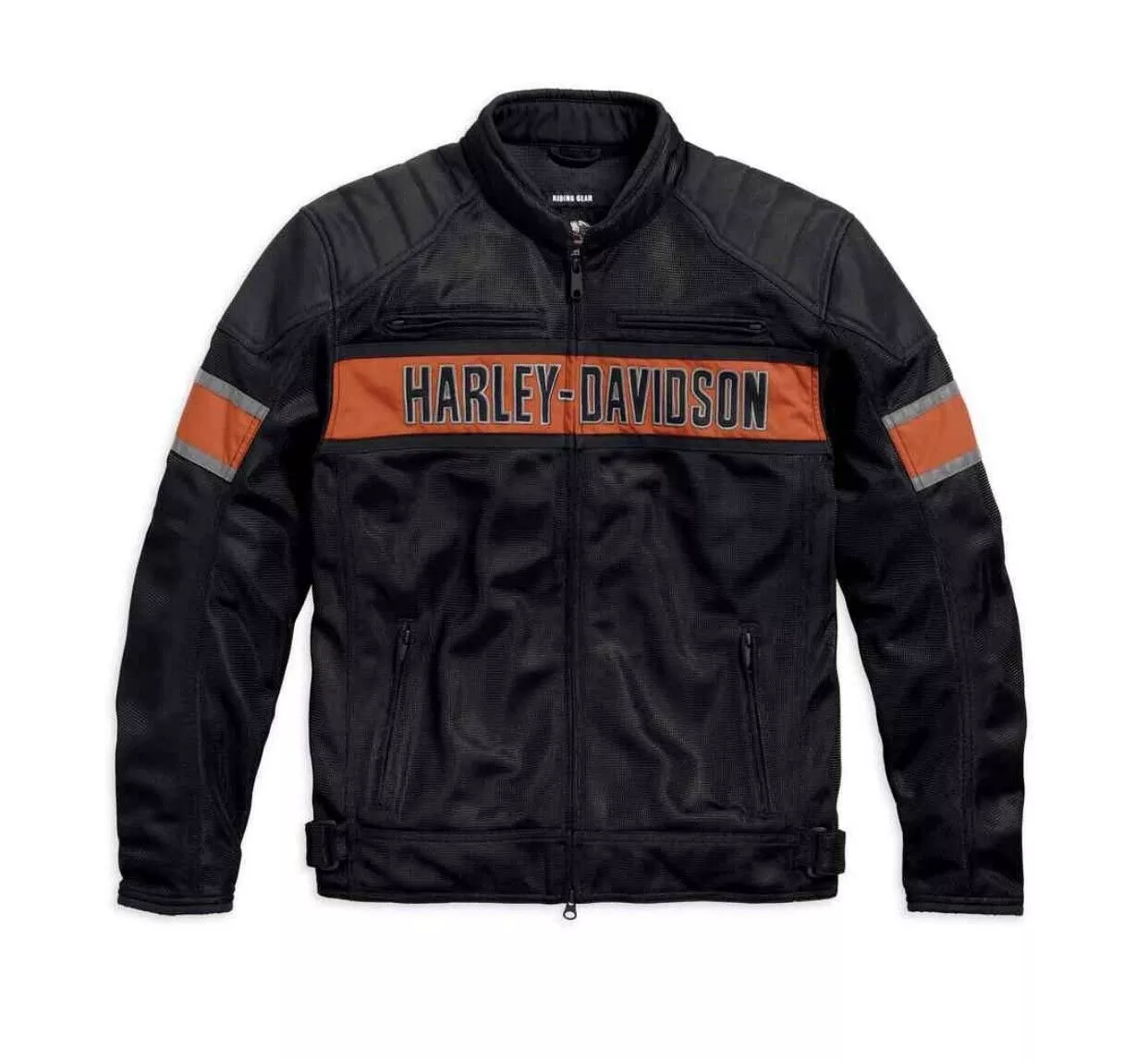 Harley Davidson Men's Trenton Mesh Fabric Motorcycle Riding Jacket