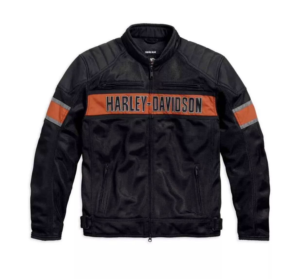 Harley Davidson Men&#39;s Trenton Mesh Fabric Motorcycle Riding Jacket - £38.56 GBP+