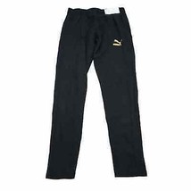 Puma Pants Womens S Black Active Slim Fit Pull on Joggers with Gold Logo... - $25.72