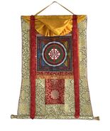 SHRI YANTRA/ SRI YANTRA  MANDALA  ORIGINAL THANGKA PAINTING  WITH SILK B... - $3,045.14 MXN