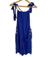 Forever 21+ Romper One Piece Shortall Blue Tie Shoulder Coastal Preppy B... - $23.12