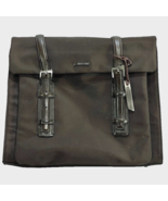 FRANCESCO BIASIA Handbag Brown Fabric &amp; Leather Organizer Satchel Comput... - £42.23 GBP
