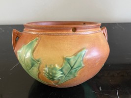 An item in the Pottery & Glass category: Vintage Roseville Thornapple Pottery Hanging Basket Jardiniere Pot