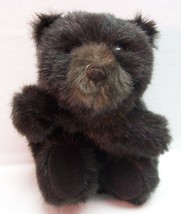 Folkmanis BLACK OR DARK BROWN BEAR HAND PUPPET 9&quot; Plush STUFFED ANIMAL Toy - £15.59 GBP