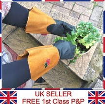 LTG Ladies Garden Gardening Leather Long Gloves Thorn Resistance Work Sa... - $175.32 MXN