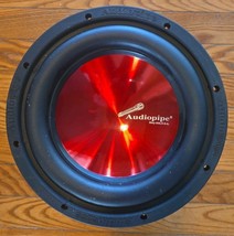 Rare  Audiopipe TS-PR10RD 10&quot; Sub Woofer, 500 Watts - Red - Tested - Bea... - $77.59