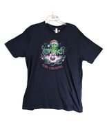 TeeTurtle Merry Cthulhumas Men&#39;s XL T-Shirt Navy Crew Short Sleeve Chris... - $25.12 CAD