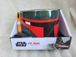Star Wars Pet Bowl 3.5 Cups 28 Oz Darth Vader &amp; Boba Fett Design Dishwas... - $370.74 MXN