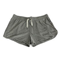 Reebok Girls Youth Shorts Size Medium Gray Tie Elastic Waist Running Norm Core - $17.59