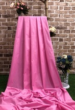Pure Cotton Pink Fabric Plain Solid Fabric, Dress, Gown, Abaya Fabric - ... - $7.49+