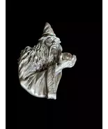 Vintage JJ Merlin Wizard Brooch Pewter Crystal Ball Rhinestone Fantasy P... - $25.00