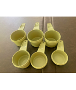 Vintage Tupperware Set of 6 Stacking Measuring Cups Lime Green ^ - $24.60