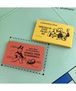 Monopoly 1999 Board Game Replacement Parts Pieces Community Chest/Chance... - $101.73 MXN