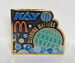 Mcdonalds KAY Cleaning Matters Bubbles Lapel Pin Collectible - $7.02 CAD