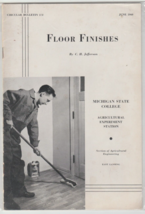 Floor Finishes C.H. Jefferson Booklet June 1940 Michigan State College - £5.51 GBP