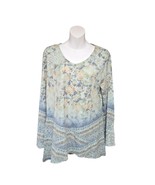 Unity World Wear Womens Medium Top Floral Loghtweight Festival Boho Cott... - $284.20 MXN