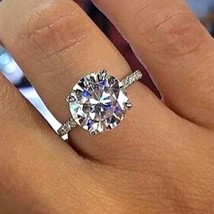 Solitaire Verlobung Hochzeit Ring 14K Weiß Vergoldet 1.5 CT Künstlicher Diamant - £66.38 GBP