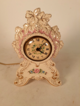 Mid-Century Porcelain Electric Clock, Sessions, Beautifully Handpainted,... - £25.29 GBP