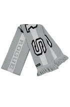 Dta Rogue Status Ustfu Rs Grigio/Nero Acrilico Calcio Sciarpa Invernale Nwt - £16.08 GBP