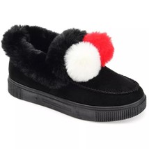 Journee Collection Women Slip On Moccasin Slippers Sunset Size US 8.5 Black - £22.09 GBP