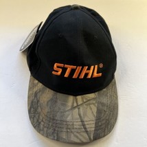 STIHL Outfitters Trucker Black/Camo Hat Cap Real Tree Bill - £15.76 GBP