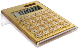 Exputran Acrylic Calculator With Stand, 12-Digit Lcd Basic Calculator Po... - $36.98