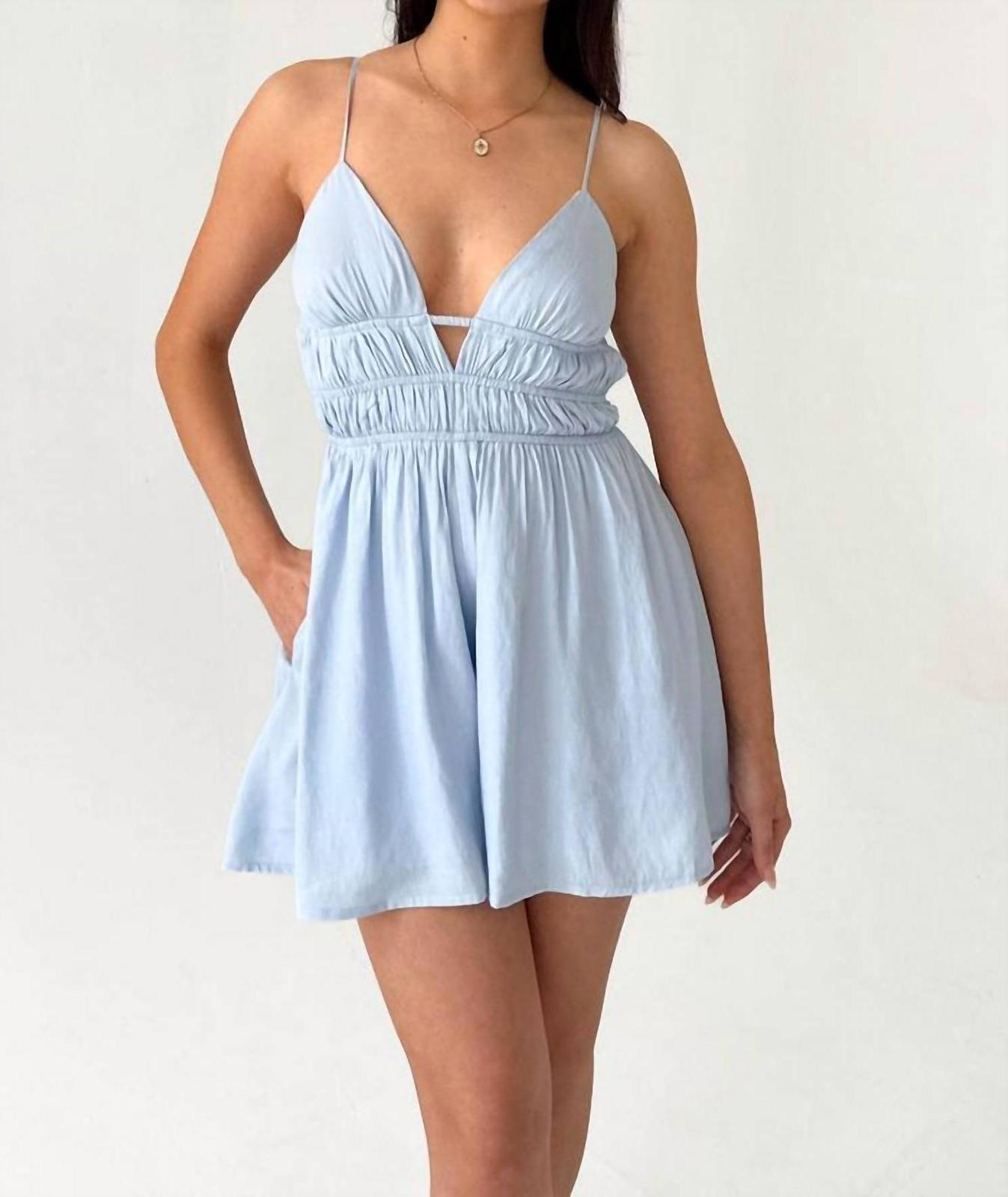 Cotton Candy Cindy Lightweight Romper Light Blue - $47.00