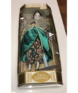 Royal Jester Soft Expressions Vintage Porcelain Doll W/ Stand Green Flor... - £55.12 GBP