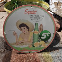 Vintage 1962 Standard Bottling Company Squirt Soft Drink Porcelain Gas-Oil Sign - £99.91 GBP