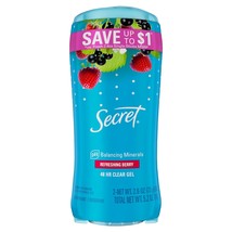 Secret Fresh Clear Gel Deodorant for Women, Summer Berry, 2.6 oz each, P... - £21.57 GBP