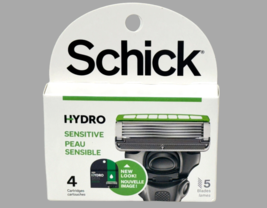 Schick Hydro Sensitive (4) Cartridge Pack 5 Cutting Blades Refill - £11.07 GBP