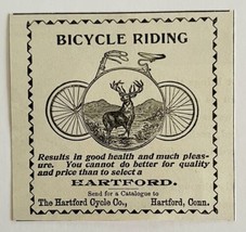 Hartford Cycle Co Bicycles 1894 Advertisement Victorian Riding Health AD... - £7.80 GBP