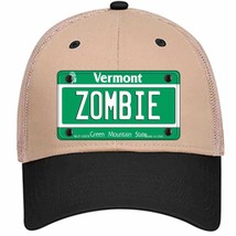 Zombie Vermont Novelty Khaki Mesh License Plate Hat - £21.65 GBP