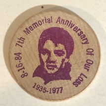 Elvis Presley Wooden Nickel 7th Memorial Anniversary August 16 1984 Vintage J2 - £6.28 GBP