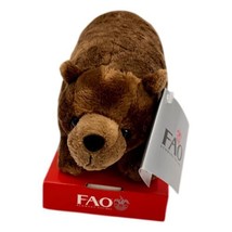 FAO Schwartz Bear Plush Toy Small Cute Brass Button New Box - £25.12 GBP