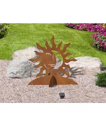 24in Tall Eclipse Modern Decor Sturdy Rust Metal Yard Art Lawn Sculpture - €187,96 EUR