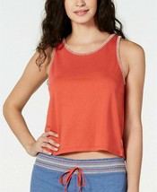 Jenni Stitch-Trim PJs Pajama Tank Top in Cayenne/Orange, Size: 1X - $11.87
